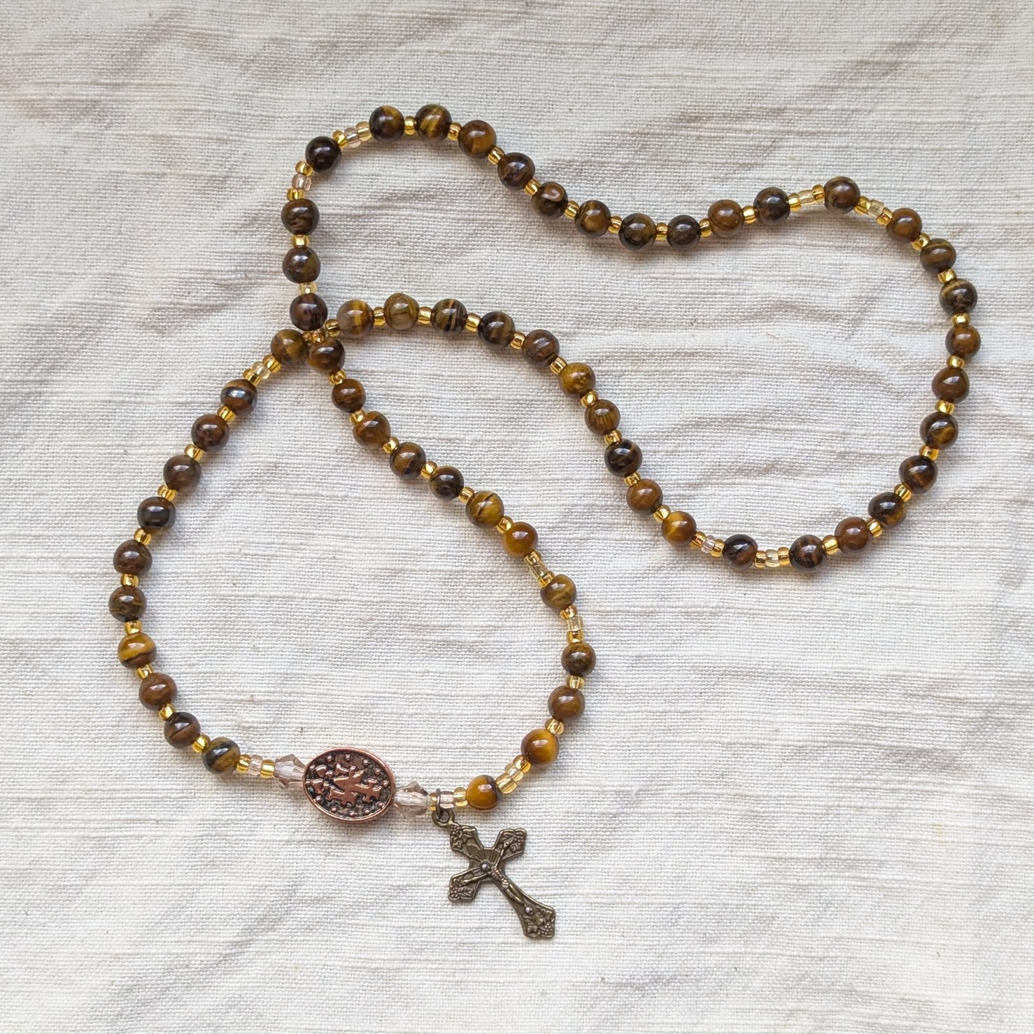 golden amber rosary