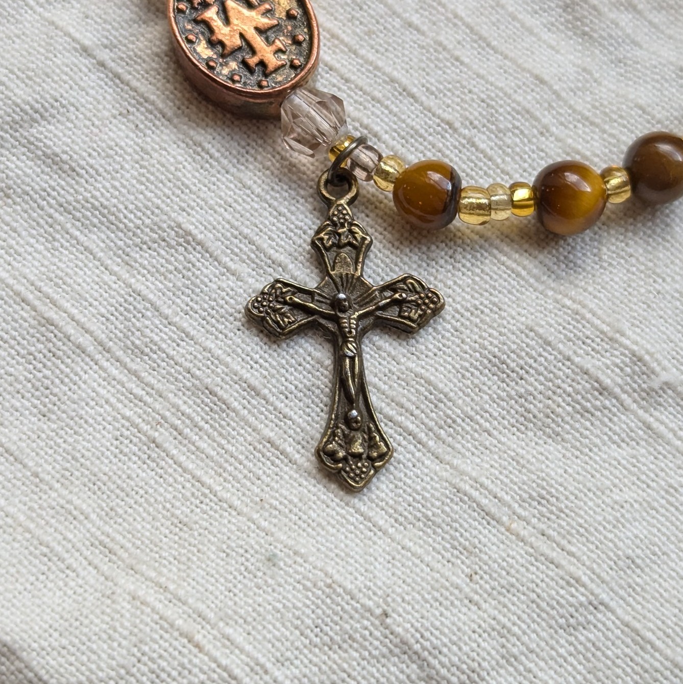 golden amber rosary
