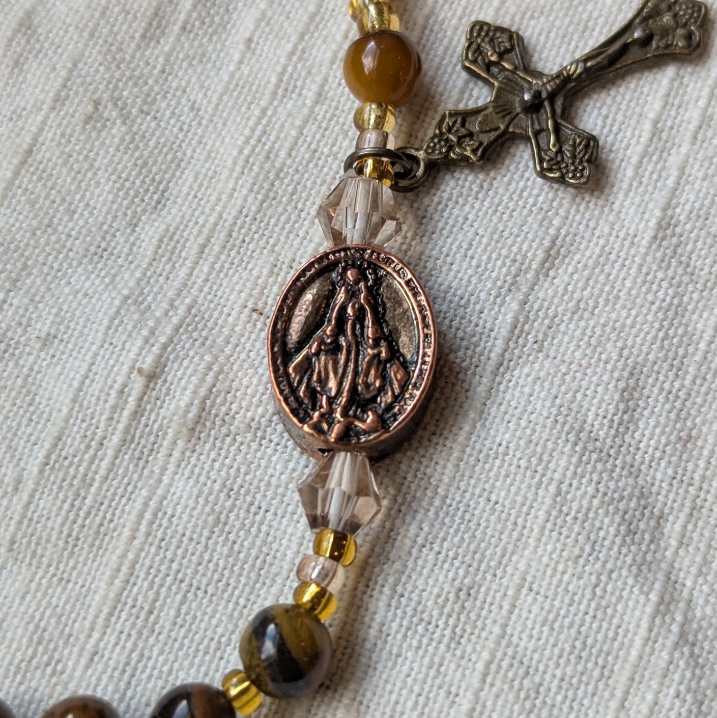 golden amber rosary