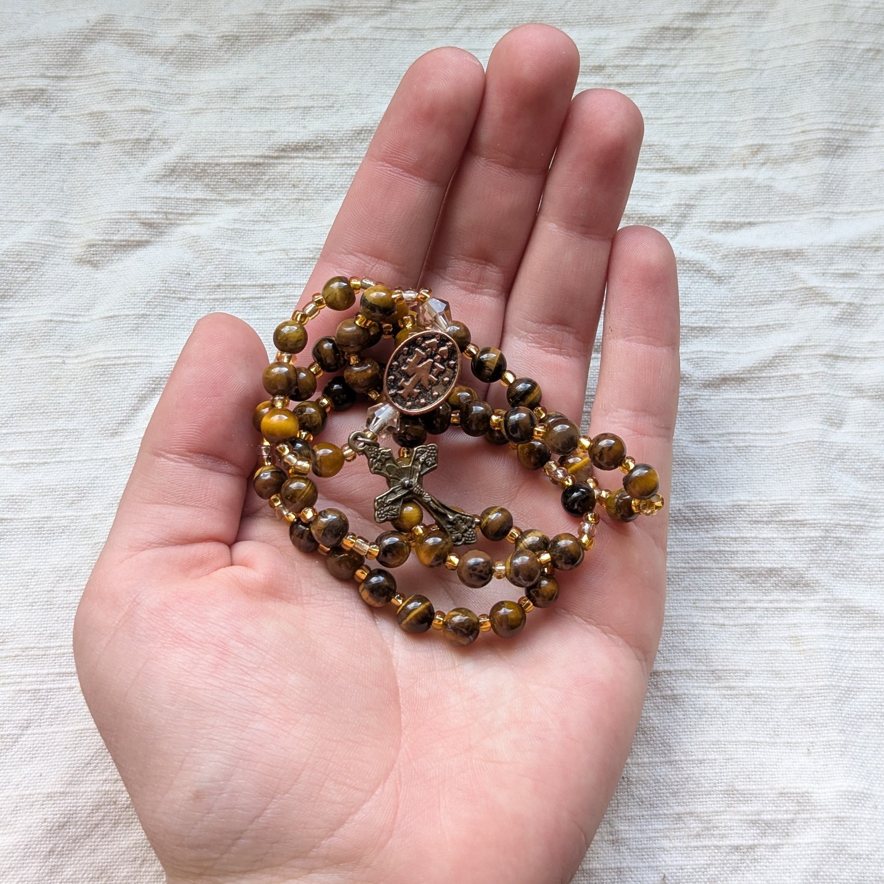 golden amber rosary