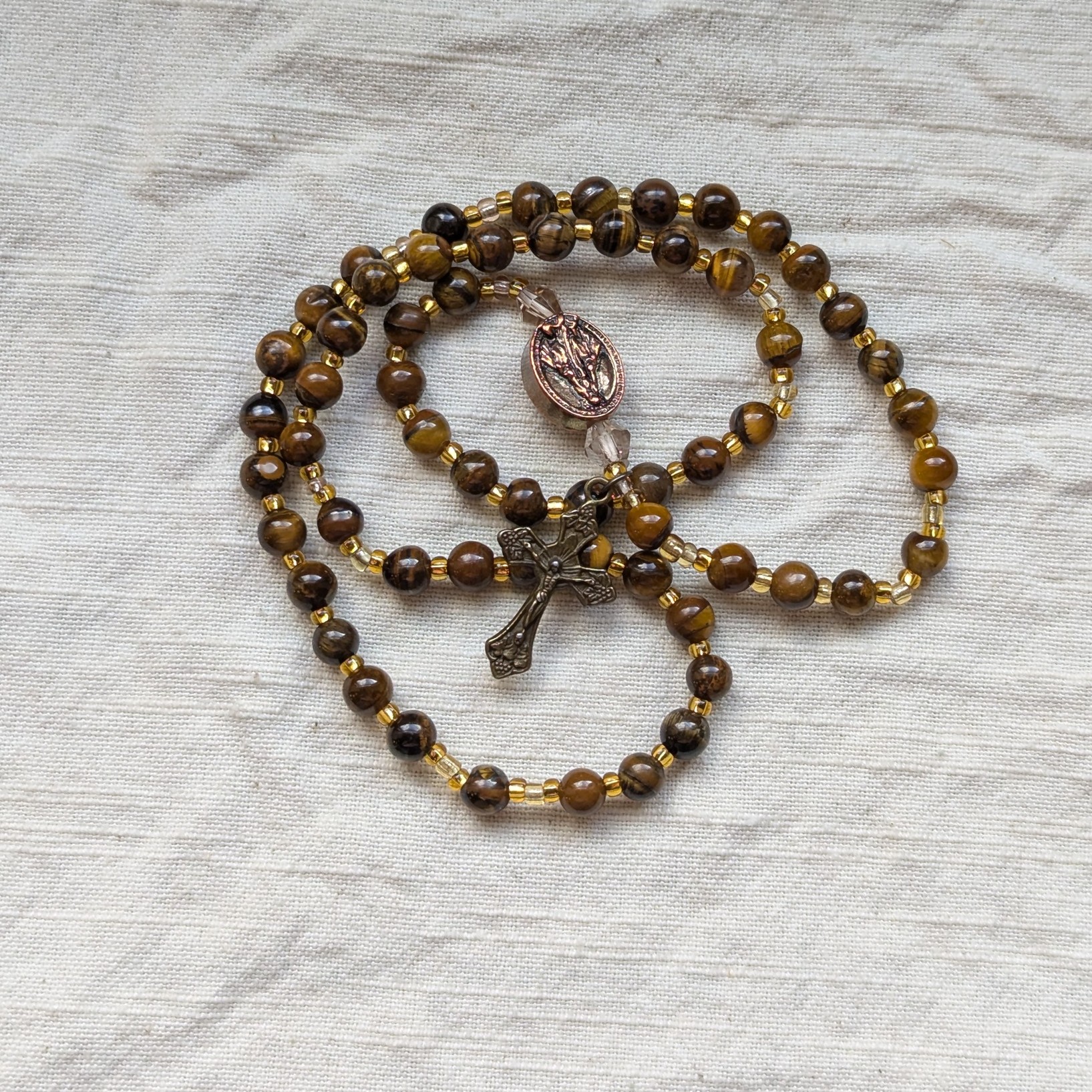 golden amber rosary