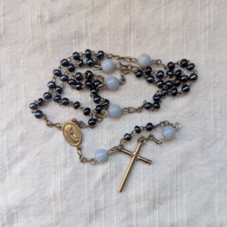simple black marian rosary