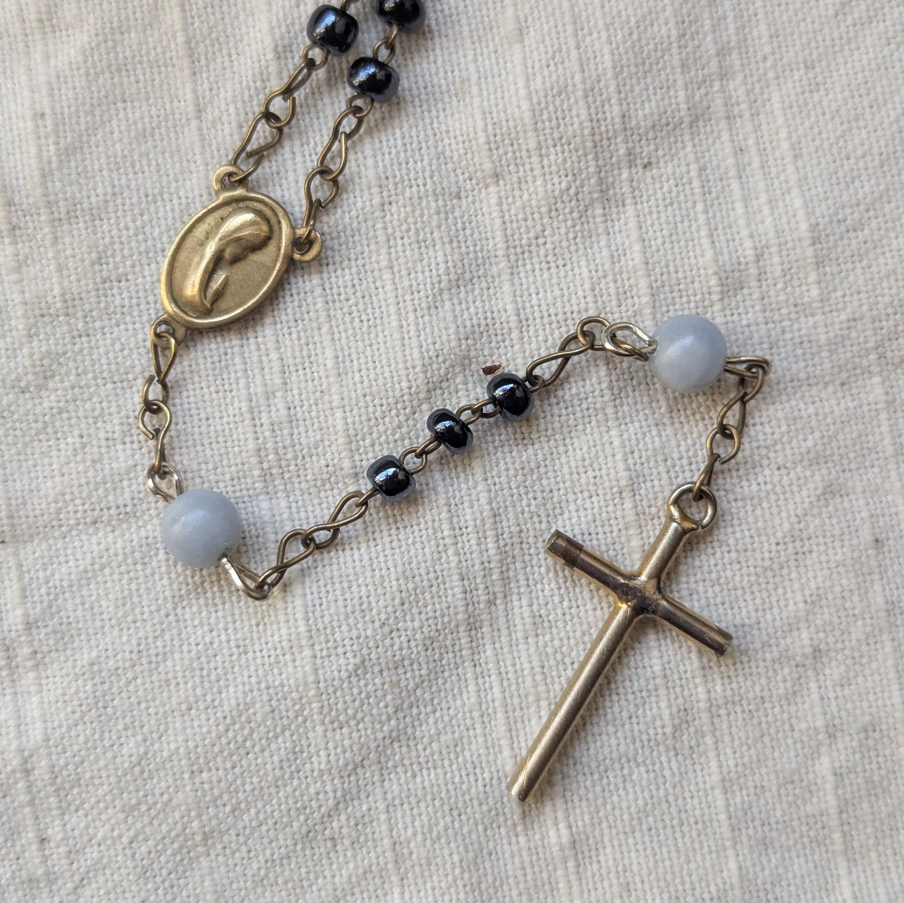 simple black marian rosary