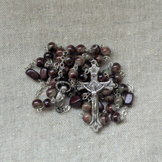 virgin Mary earth tone rosary
