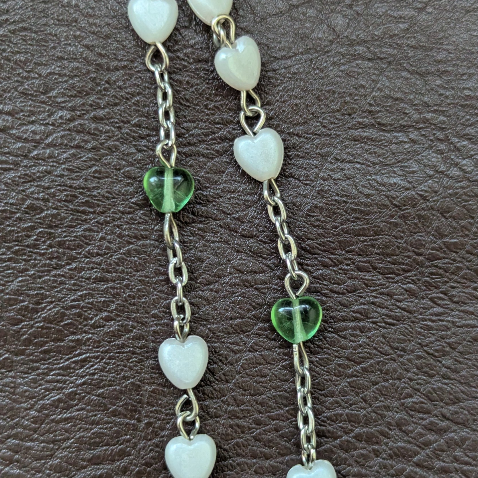sacred heart pearl white rosary