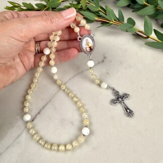 Signature Gemstone & Wood Rosaries $48