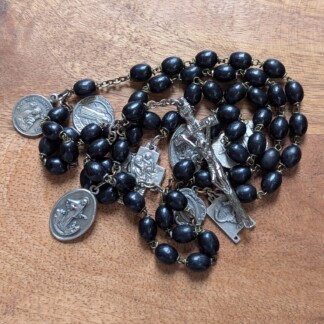 Black St. Padre Pio Rosary