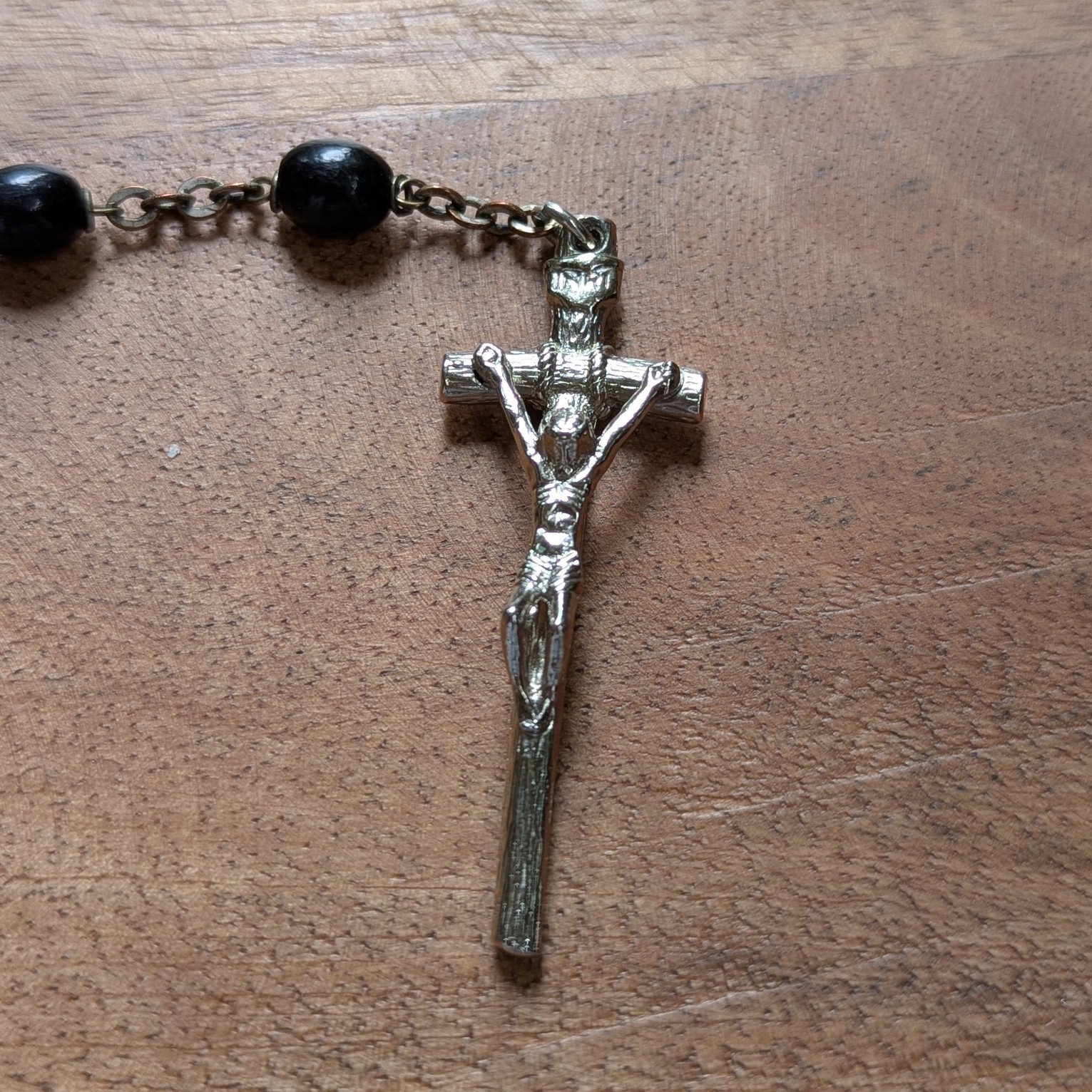 Black St. Padre Pio Rosary