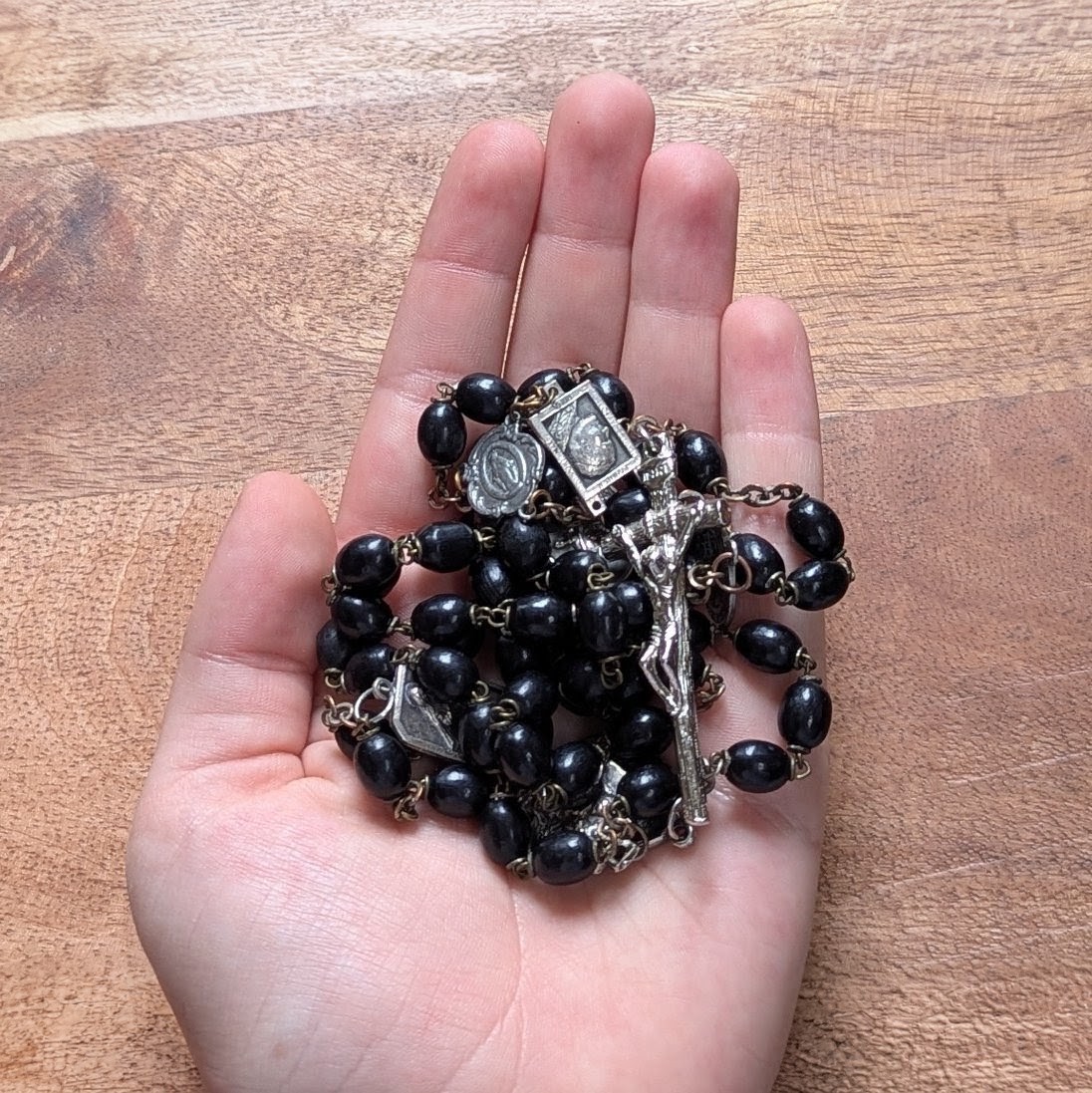 Black St. Padre Pio Rosary