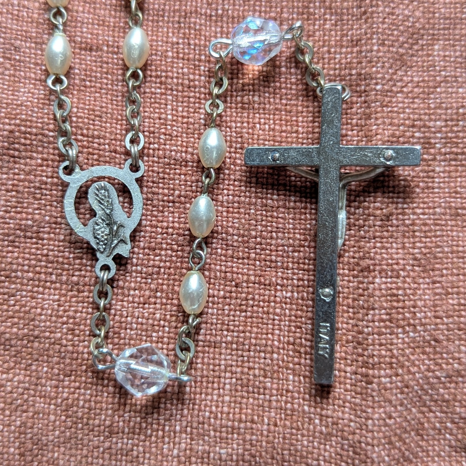 luminescent pearl beaded rosary