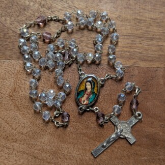 clear Guadalupe rosary