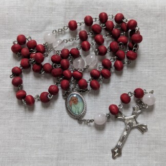 Pope Francis pressed roses rosary