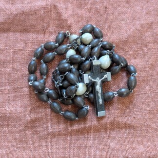 brown French rosary
