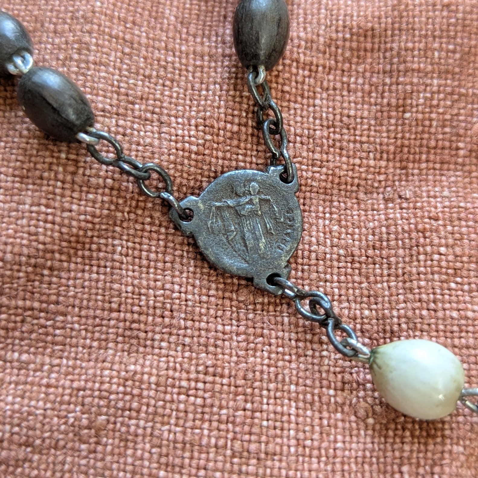 brown French rosary