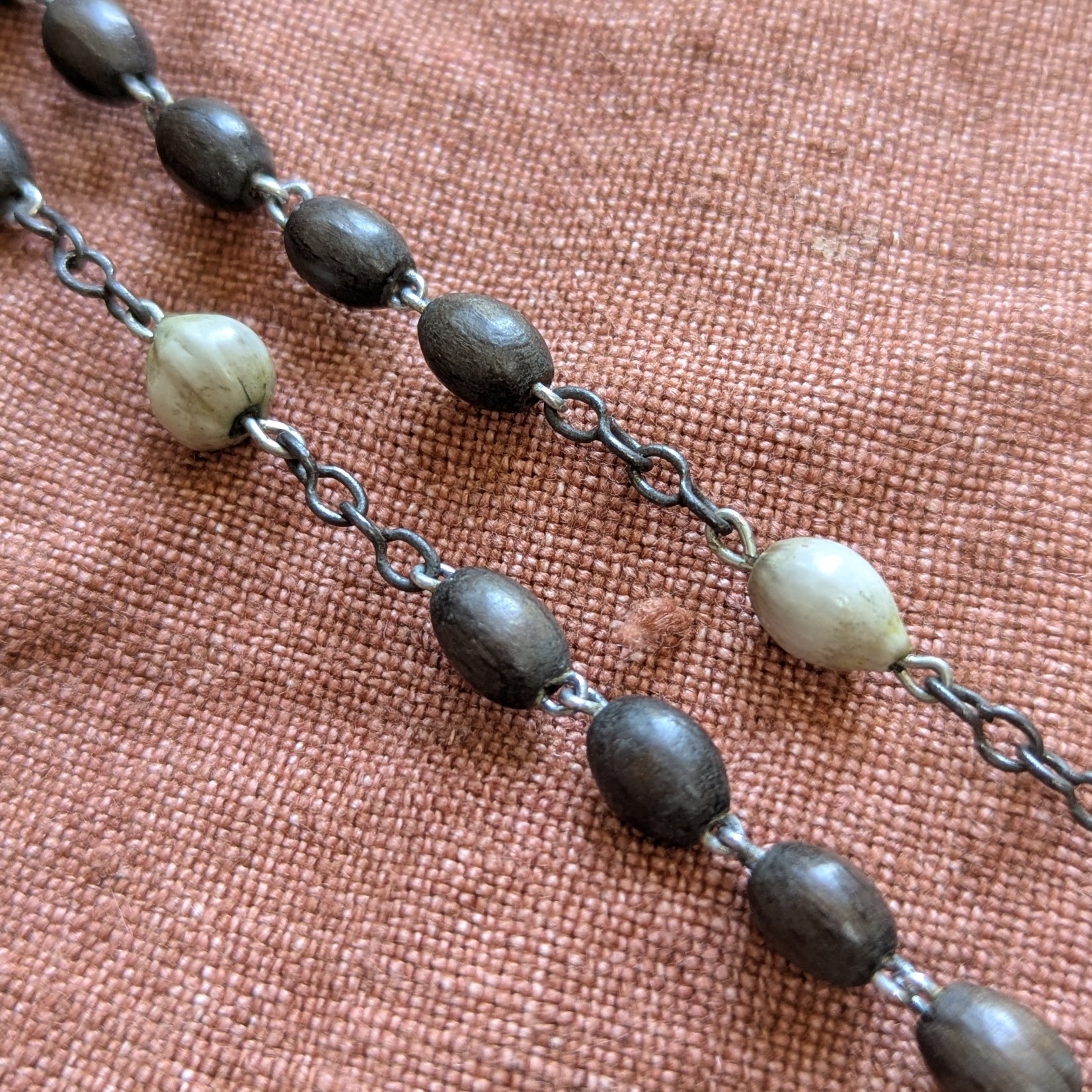 brown French rosary