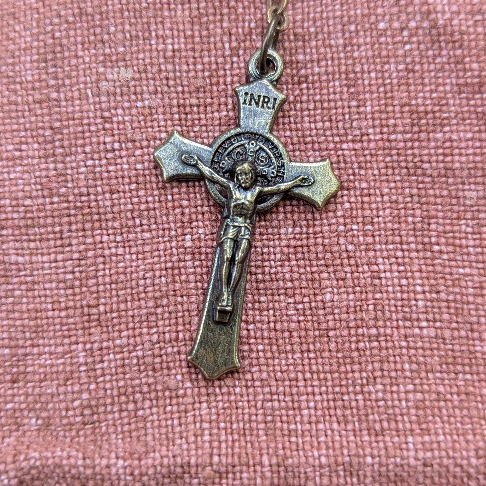 moon stone glass rosary