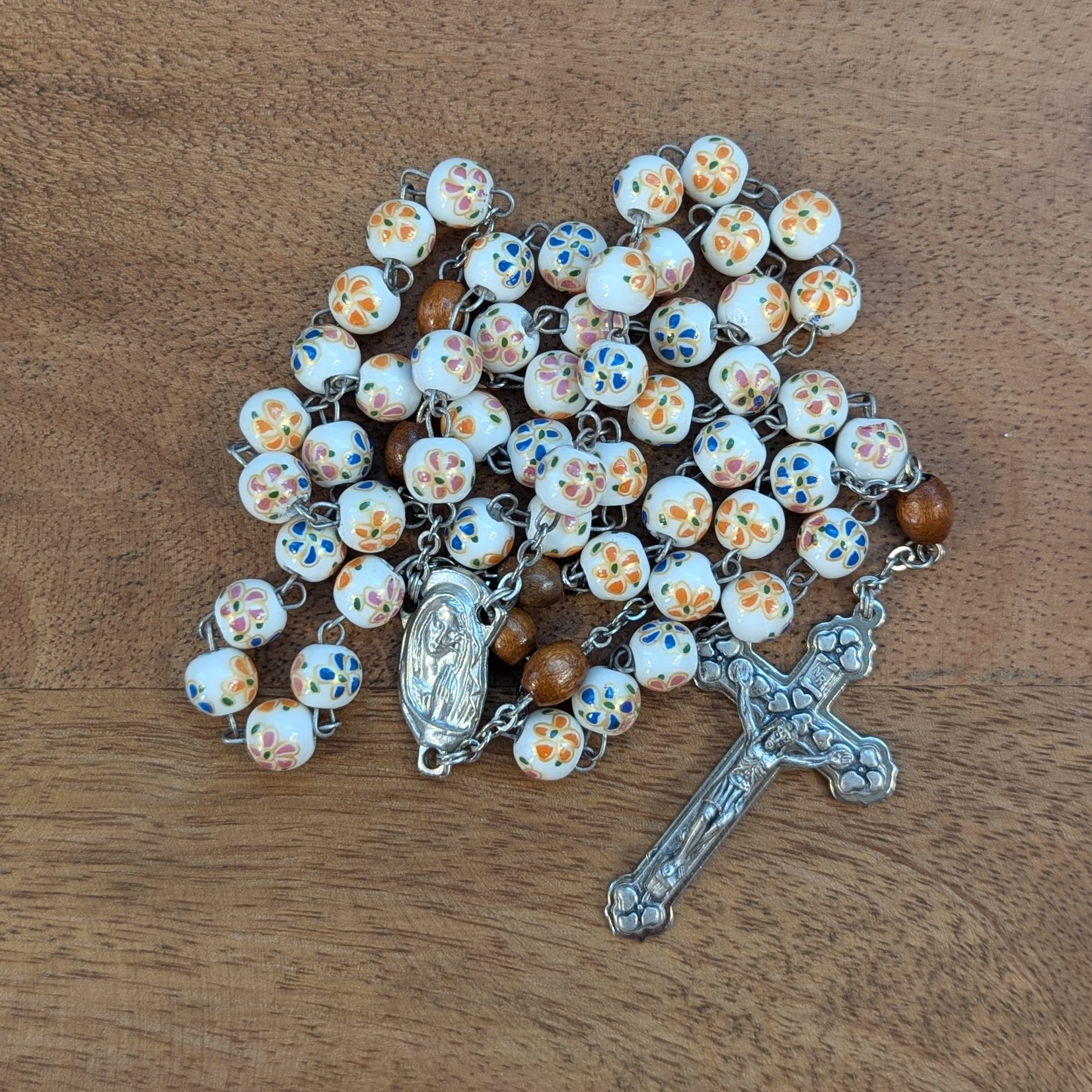 painted porcelain rosary