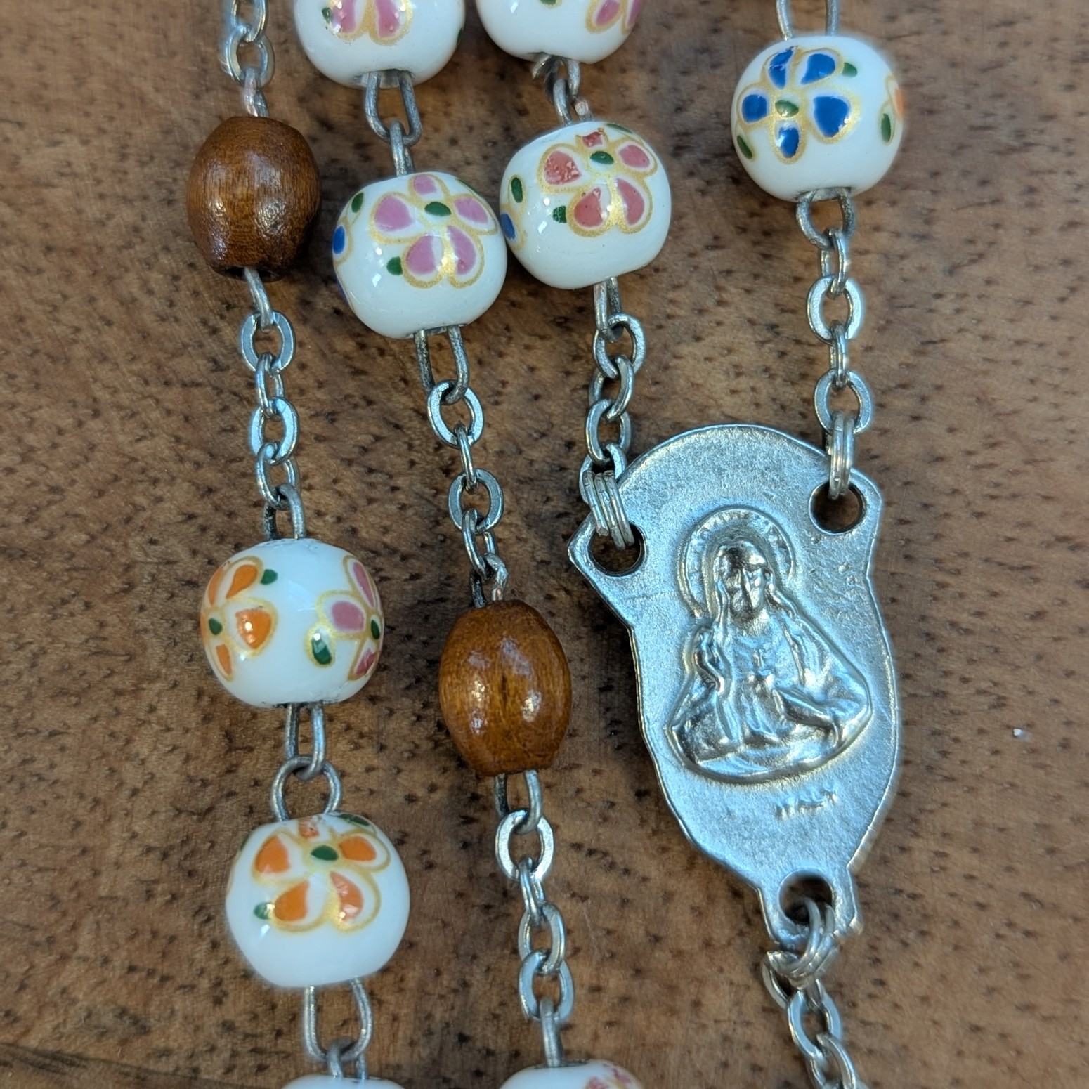 painted porcelain rosary