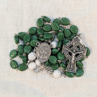 Celtic clover-beaded rosary