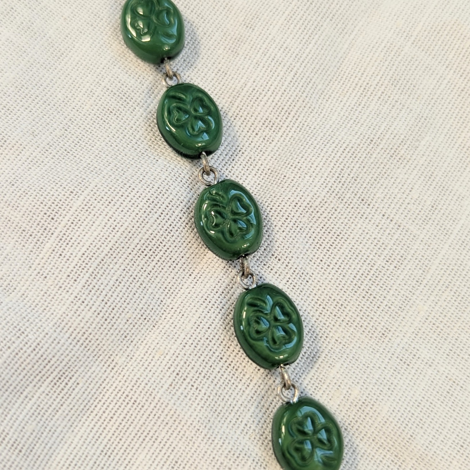 Celtic clover-beaded rosary