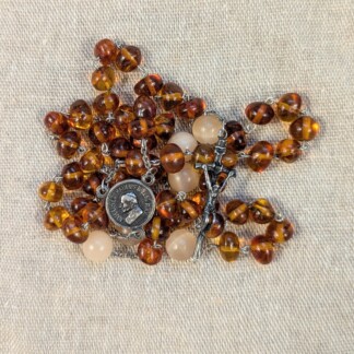 tangerine beaded rosary