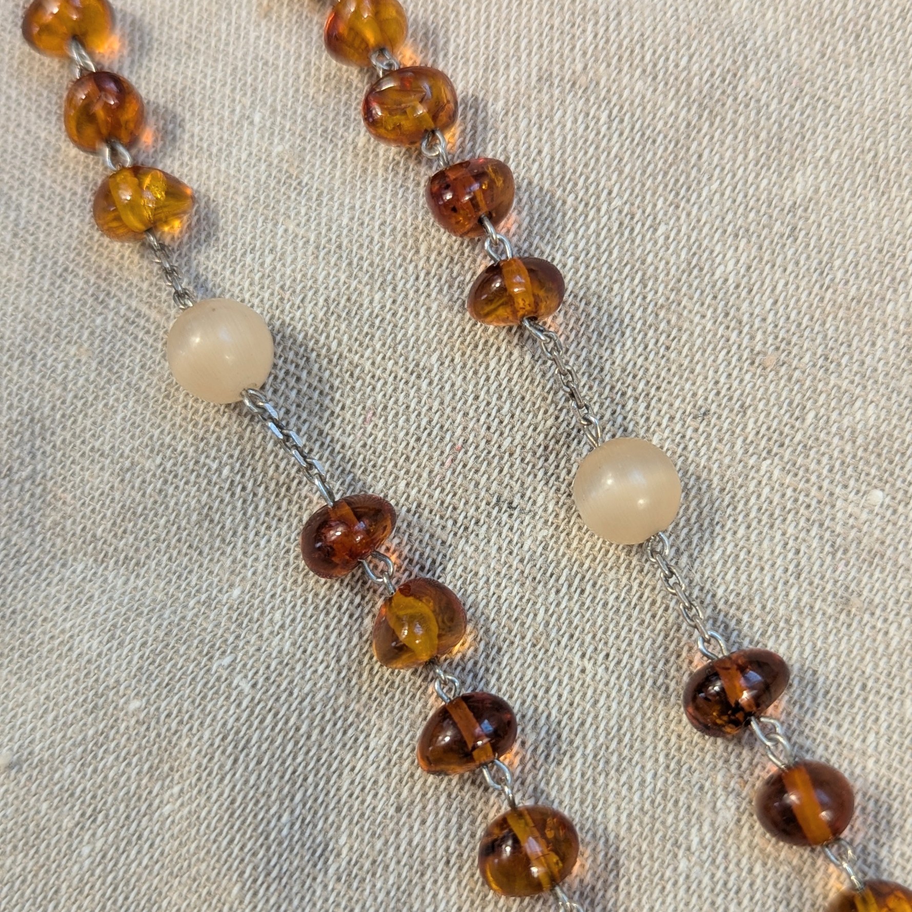 tangerine beaded rosary